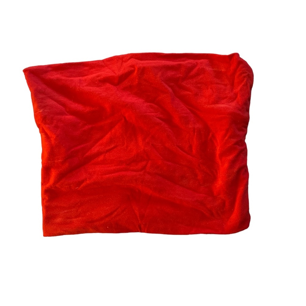 Women’s Medium Bright Red Tube Crop Top